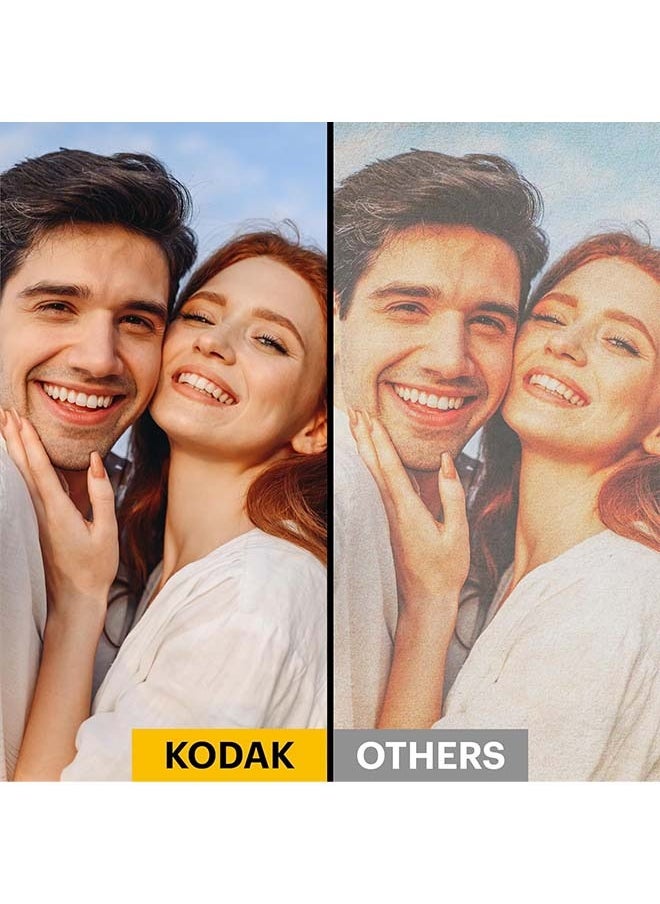 KODAK 4 - Inch Square Color Instant Photo Printer Paper (2 Packs of 60 Sheets Each, 120 Sheets Total) with Integrated Ribbon, Specifically Designed for Kodak Mini Shot 4 Era Printers for Exceptional One - Step Printing