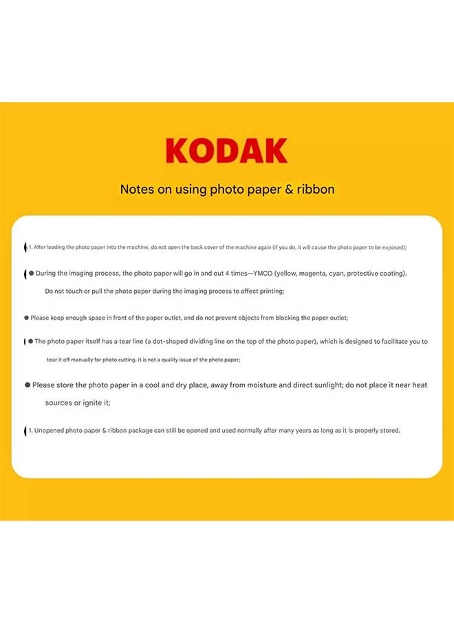 KODAK 4 - Inch Square Color Instant Photo Printer Paper (2 Packs of 60 Sheets Each, 120 Sheets Total) with Integrated Ribbon, Specifically Designed for Kodak Mini Shot 4 Era Printers for Exceptional One - Step Printing