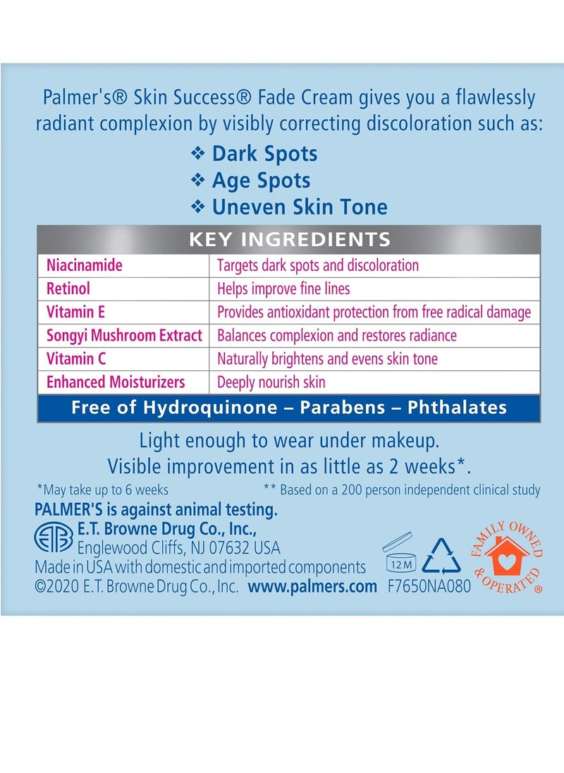 Palmer's Skin Success Anti-Dark Spot Fade Cream for Dry Skin, 4.4 Ounce