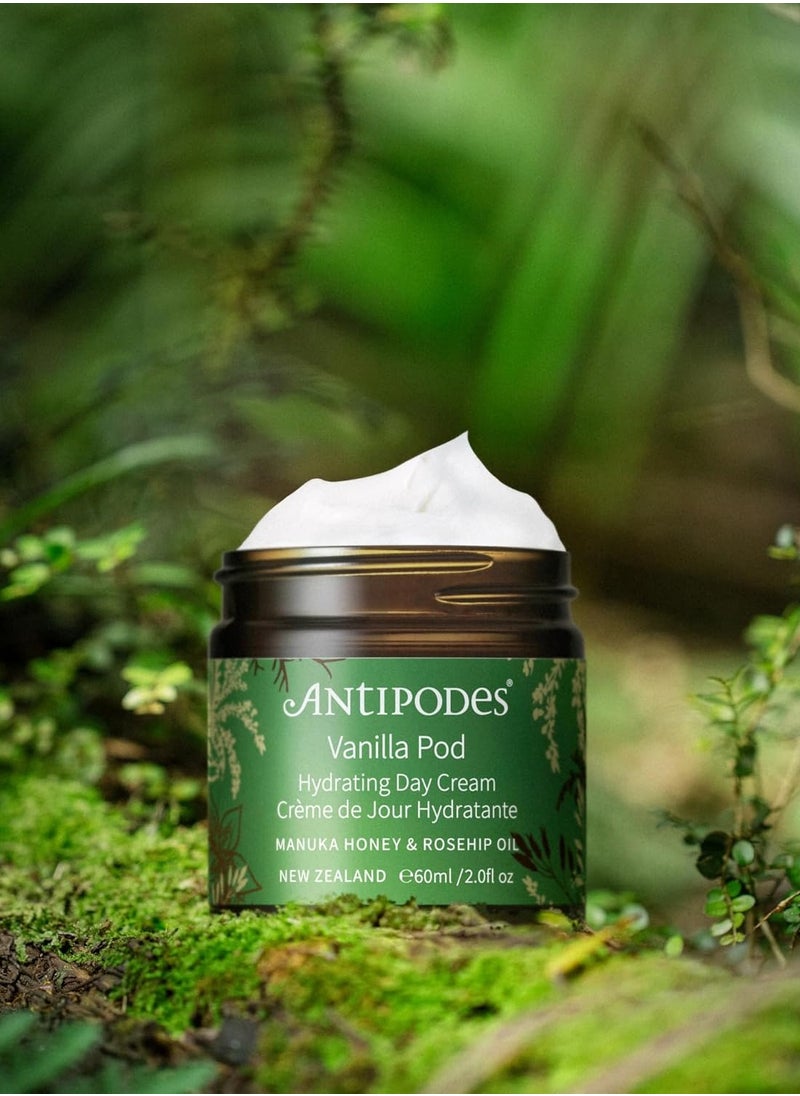 ANTIPODES Vanilla Pod Hydrating Day Cream ? Anti Aging Face Moisturizer For Dry Skin ? with Rosehip Oil, Avocado Oil & Antioxidant Skincare Ingredients ? Dry Skin & Normal Skin ? 60ml, 2 fl. Oz