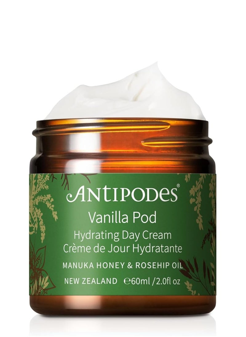 ANTIPODES Vanilla Pod Hydrating Day Cream ? Anti Aging Face Moisturizer For Dry Skin ? with Rosehip Oil, Avocado Oil & Antioxidant Skincare Ingredients ? Dry Skin & Normal Skin ? 60ml, 2 fl. Oz