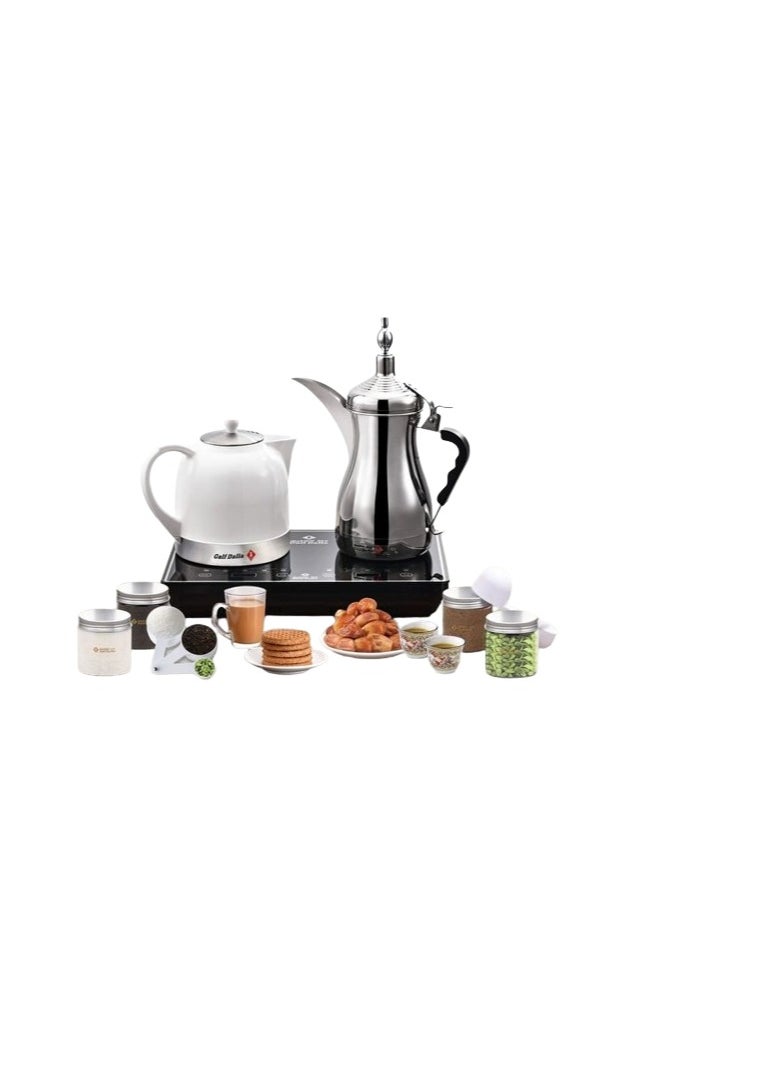 Gulf Dalla Tea & Coffee Maker, 1000ml + 1000ml, 1000W, with Glass and Accessories