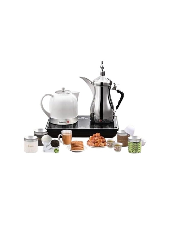 Gulf Dalla Tea & Coffee Maker, 1000ml + 1000ml, 1000W, with Glass and Accessories
