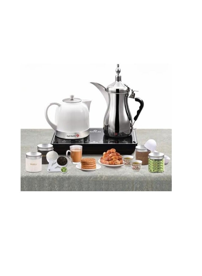 Gulf Dalla Tea & Coffee Maker, 1000ml + 1000ml, 1000W, with Glass and Accessories