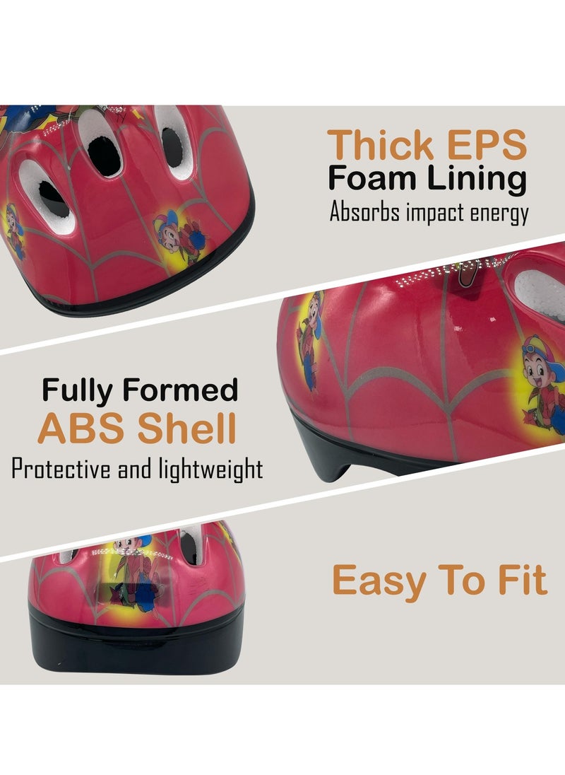 Kids Bike Helmet Set Skateboard Knee Pads - Kids Helmet Elbow Pads Wrist Guards Adjustable for 3~10yrs Girl Boy Kids Protective Gear Set for Sport Cycling Bike Roller Skating Scooter
