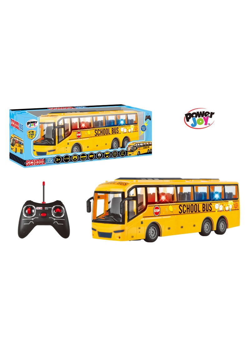 Power Joy Remote Control School Bus with Light | Toy Vehicle | Gift for Kids