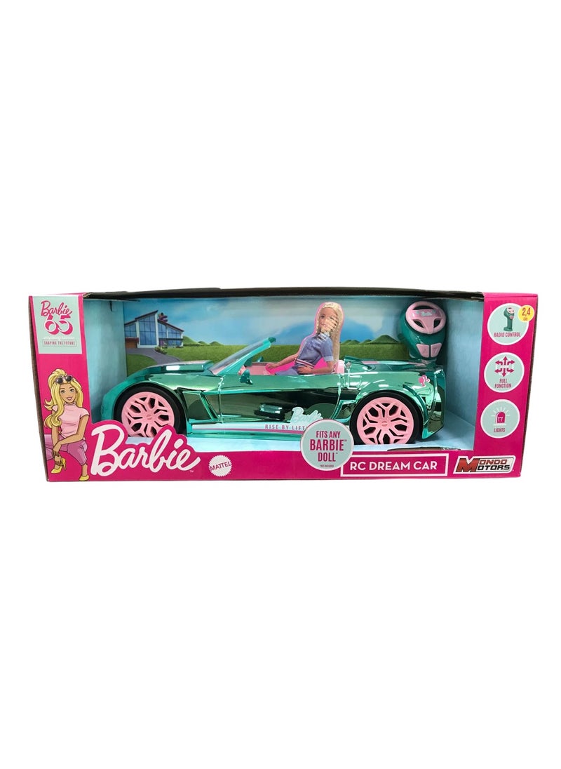 Barbie Remote Control Convertible Dream Car 65th Anniversary  2.4Ghz, Battery Operated | Toy Vehicle | Gift for Kids
