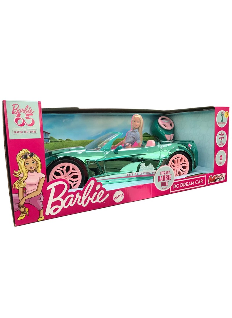 Barbie Remote Control Convertible Dream Car 65th Anniversary  2.4Ghz, Battery Operated | Toy Vehicle | Gift for Kids