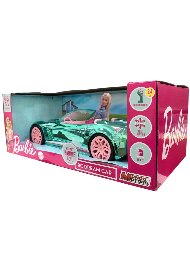 Barbie Remote Control Convertible Dream Car 65th Anniversary  2.4Ghz, Battery Operated | Toy Vehicle | Gift for Kids