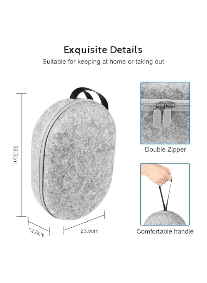 Carrying Case for Meta Quest 3 Handle Bag for Oculus Quest 3 Head Strap Touch Controller, Waterproof Portable Protection - Travel Pack Fit for Men Women (Grey Version 3)