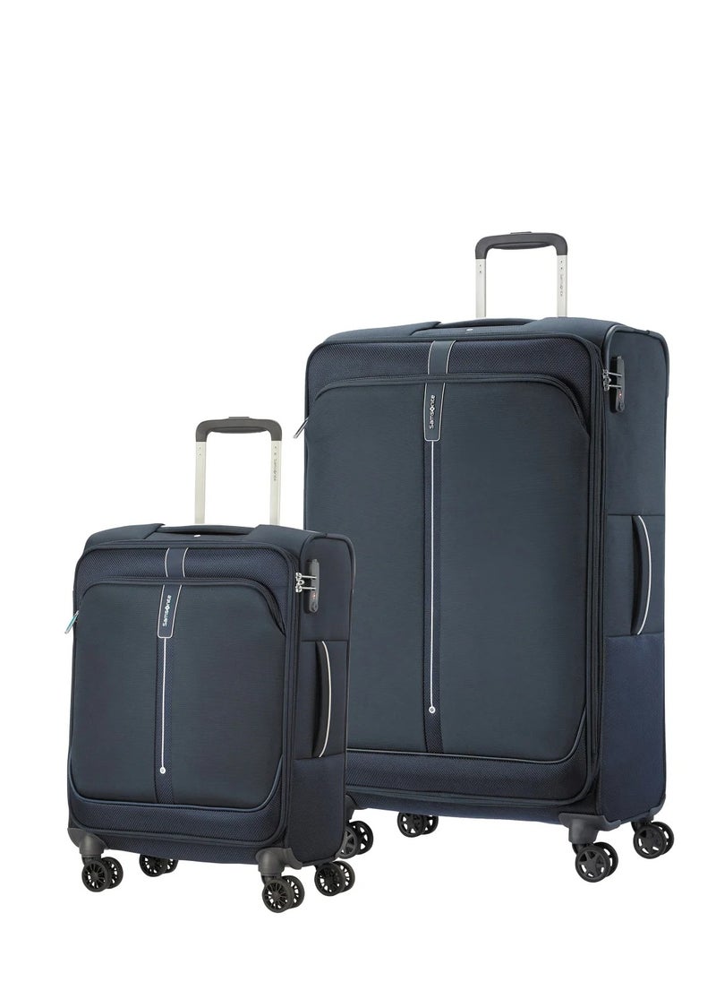Lite Tech 2-piece Luggage Set | Dark Blue Color | Traveling Luggage Set
