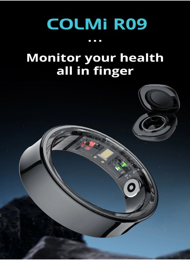 COLMI R09 Smart Ring For Men Women with Charging Case, Body Temperature Health and Sleep Monitor For Xiaomi Samsung iPhone