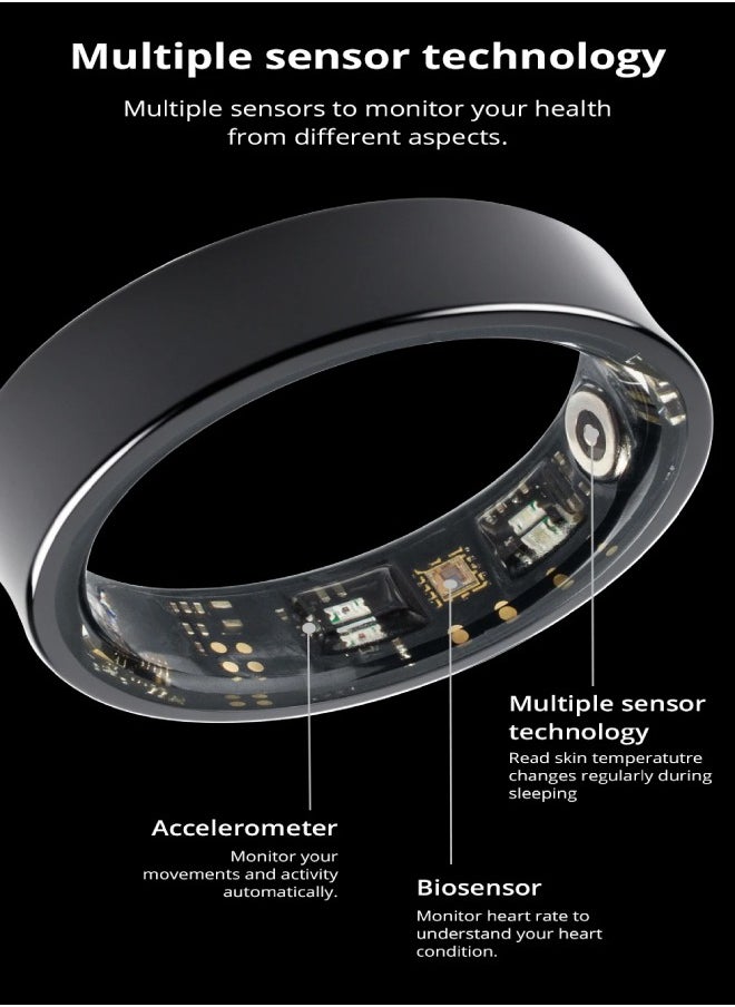 COLMI R09 Smart Ring For Men Women with Charging Case, Body Temperature Health and Sleep Monitor For Xiaomi Samsung iPhone