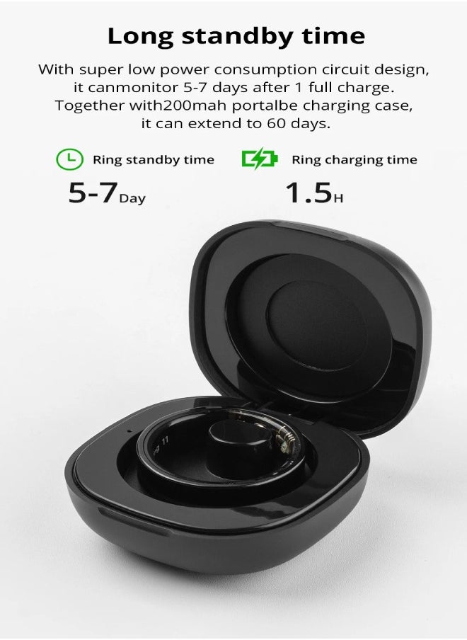 COLMI R09 Smart Ring For Men Women with Charging Case, Body Temperature Health and Sleep Monitor For Xiaomi Samsung iPhone