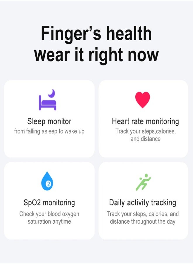 COLMI R02 Smart Ring with Charging Case for Men Women Battery Life 3-5 Days, Health Monitor, 5ATM Waterproof