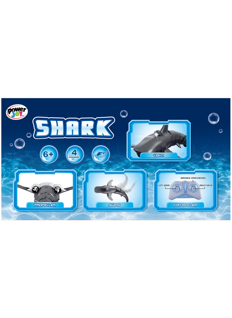 Power Joy Remote Control Shark 2.4G with Light | Toy Shark | Gift for Kids