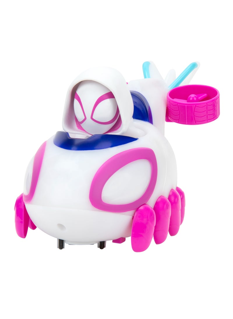 Spidey N Friends Ghost-Spider Glow N' Go Copter Feature Vehicle | Marvel | Spiderman | Toy Vehicle | Gift for Kids