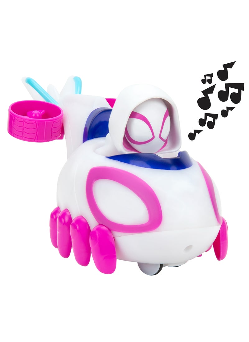 Spidey N Friends Ghost-Spider Glow N' Go Copter Feature Vehicle | Marvel | Spiderman | Toy Vehicle | Gift for Kids