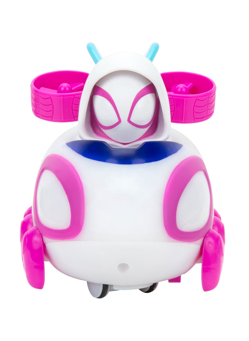 Spidey N Friends Ghost-Spider Glow N' Go Copter Feature Vehicle | Marvel | Spiderman | Toy Vehicle | Gift for Kids