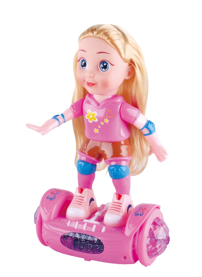 Power Joy Leila Scooter Doll Light & Music 28cm, Battery Operated | Toy Vehicle | Gift for Kids