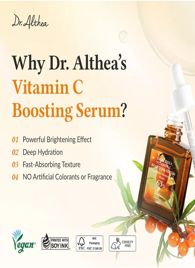 Dr.Althea Vitamin C Boosting Serum 30ml | Brightening & Dark Spot Correcting | With Tranexamic Acid & Vitamin C | Korean Vegan Skincare