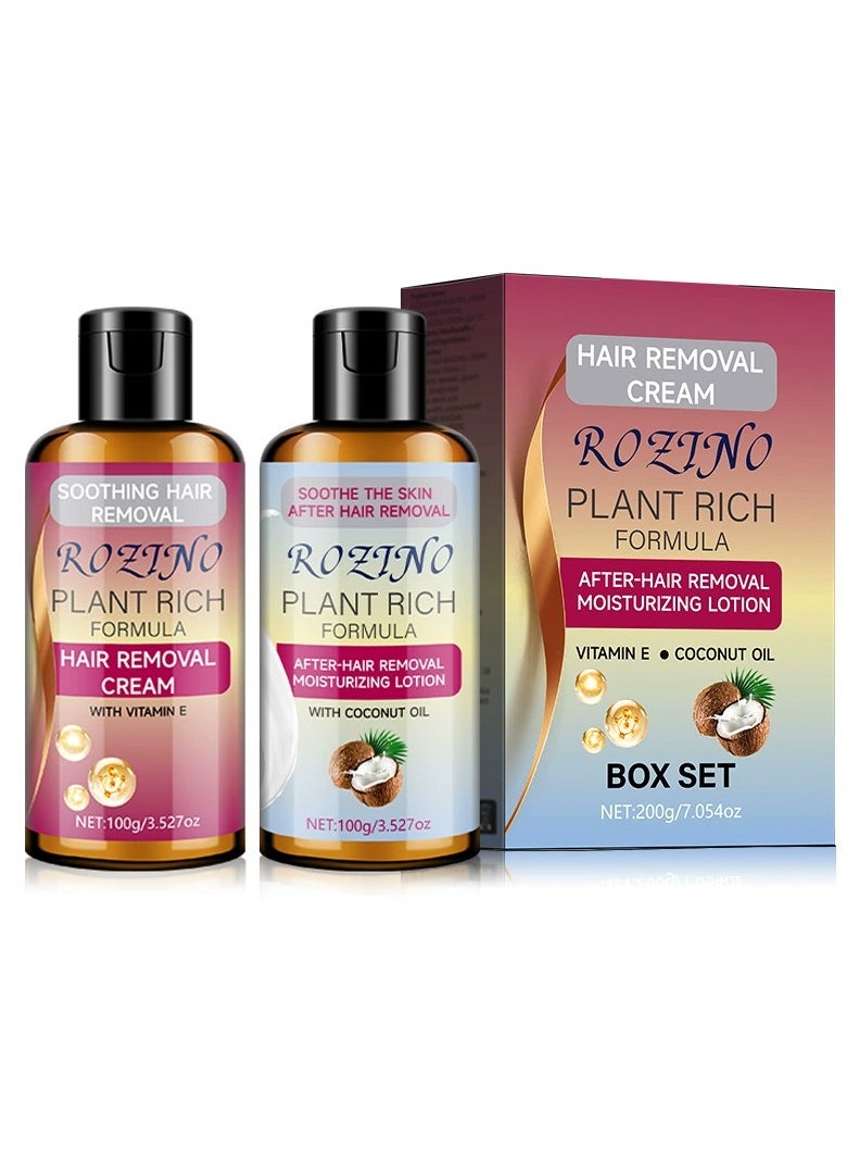 2PCS  Women'S Hair Removal Body Cream, Phthalate-Free, Moisturizing, Odorless, with Oil, for All Skin Types, Easy to Apply, Comfortable to Use