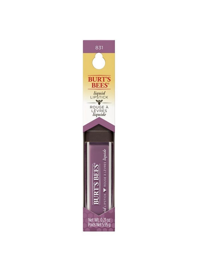 Burt's Bees 100% Natural Glossy Liquid Lipstick, Lavender Lake, 1 Tube