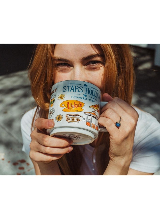 Gilmore Girls Stars Hollow Allover Icons Ceramic Stacking Mug | Large Coffee Cup For Espresso, Caffeine, Beverages, Home & Kitchen Essentials | Cute Gifts and Collectibles | Holds 13 Ounces