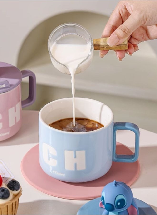 Stitch Ceramic Coffee Mug with Character Lid