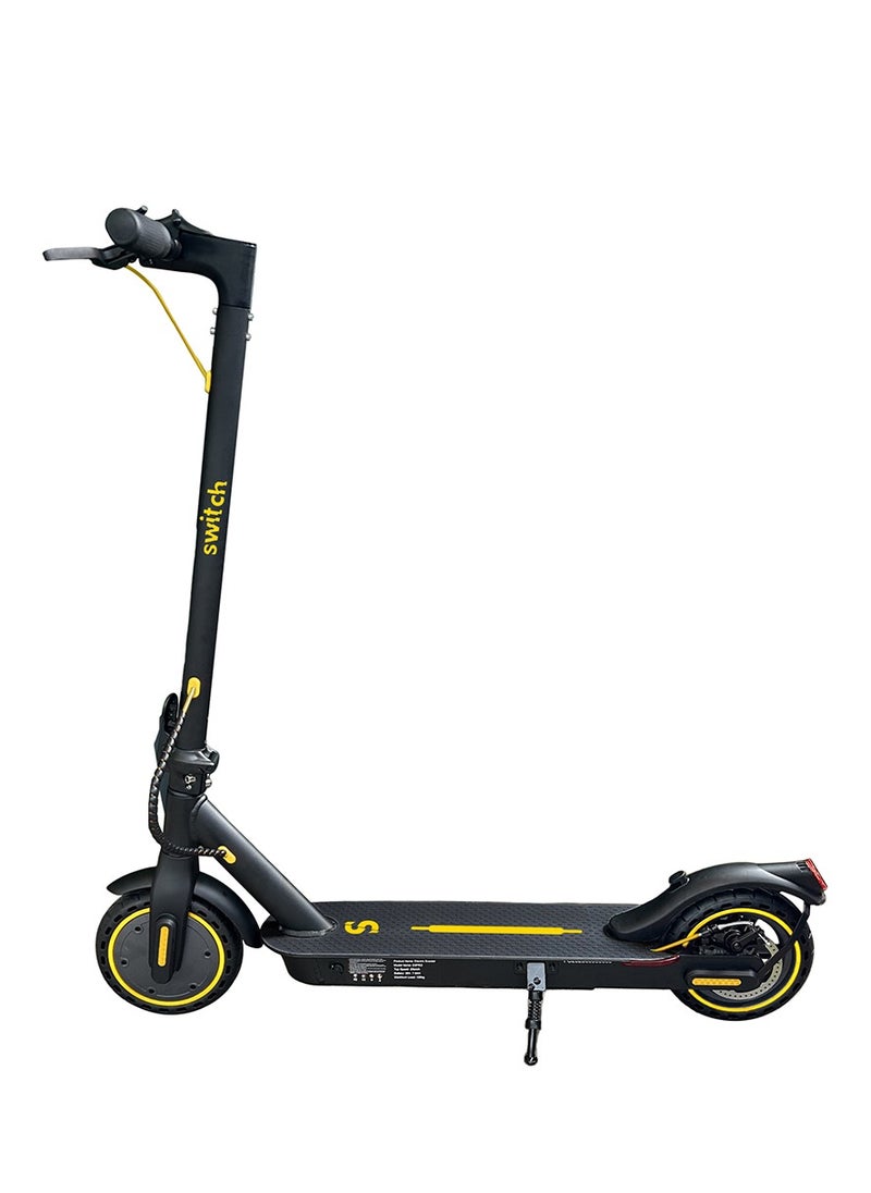 Es-C110 E-Scooter - 350W Motor, 20Km Range, 25Km/H Speed, Front & Rear Led Lights, Water-Resistant - Black