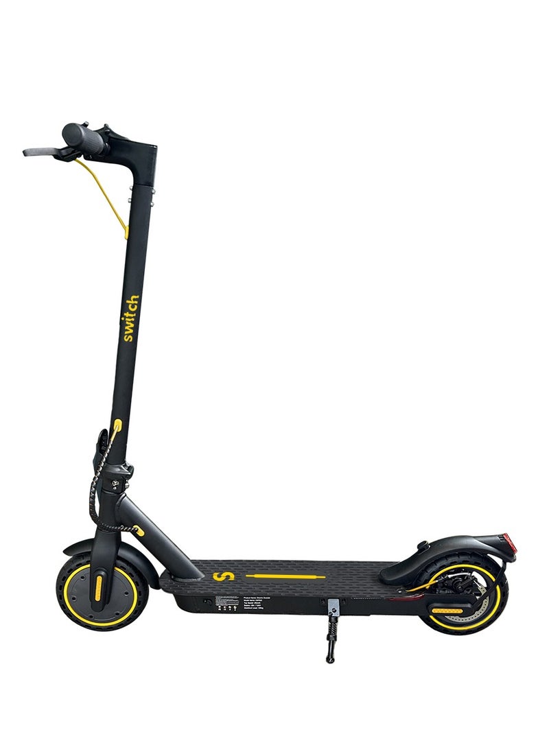 Es-C110 E-Scooter - 350W Motor, 20Km Range, 25Km/H Speed, Front & Rear Led Lights, Water-Resistant - Black