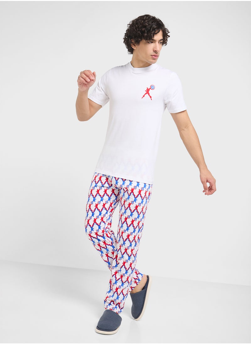 Nightwear T-Shirt & Pants Set