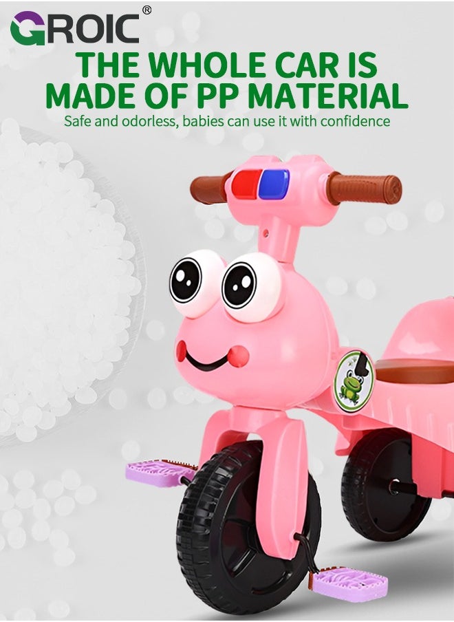 Kids Tricycles,Foldable Kids Trike with Music Lighting,Foldable Children's Pedal tricycle,Anti-rollover Bicycle for Kids