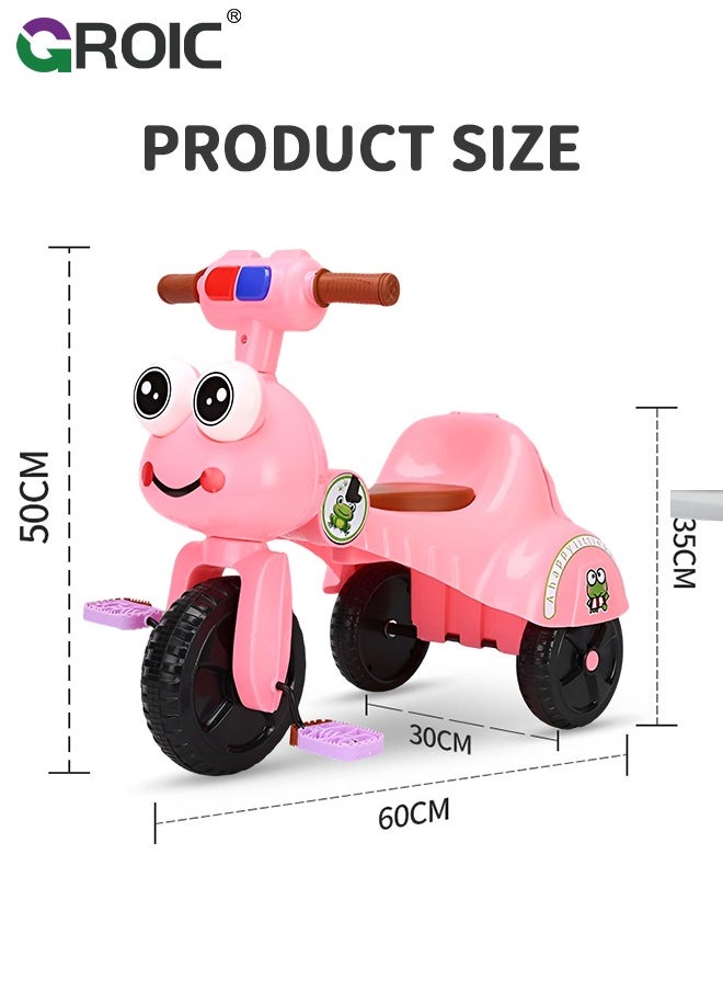 Kids Tricycles,Foldable Kids Trike with Music Lighting,Foldable Children's Pedal tricycle,Anti-rollover Bicycle for Kids