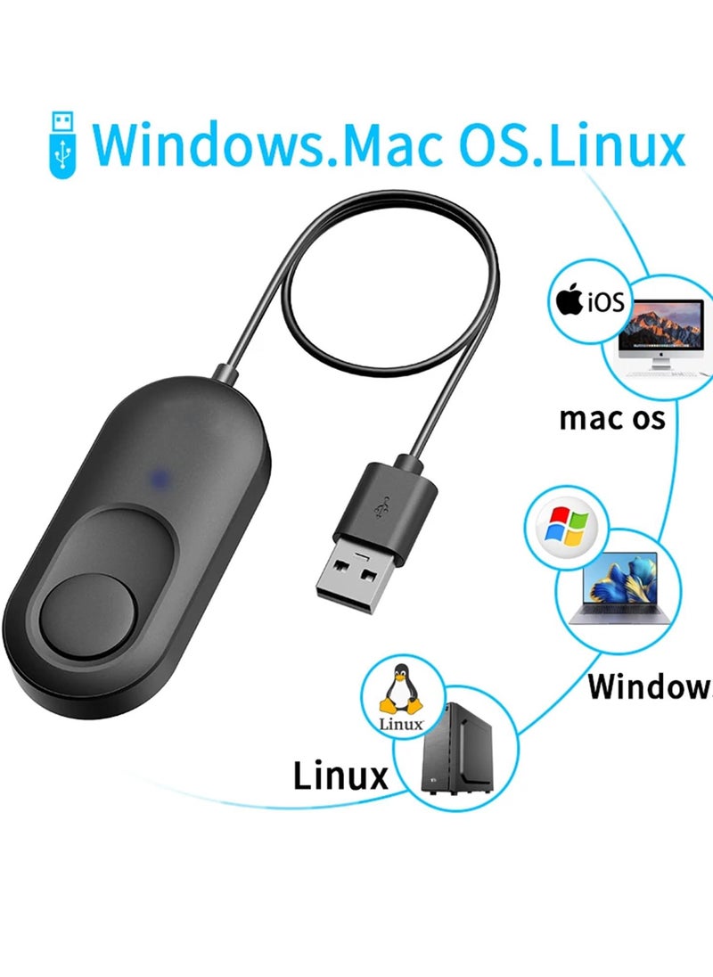 Undetectable Mouse Mover, USB Port Automatic Mouse Jiggler with On/Off Switch, Driver-Free, Simulates Mouse Pointer Movement to Prevent PC from Going to Sleep