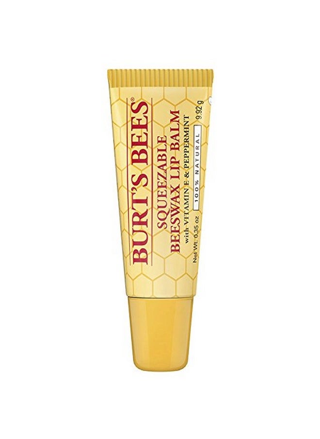 Lip Balm, Beeswax, Squeezable (0.35 Oz) (3 Pack)