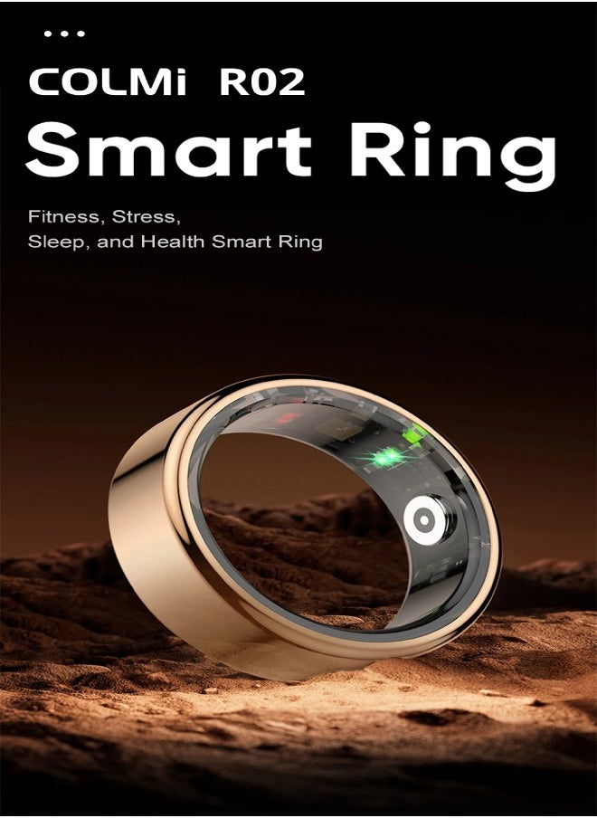 COLMI R02 Smart Ring with Charging Case for Men Women Battery Life 3-5 Days, Health Monitor, 5ATM Waterproof