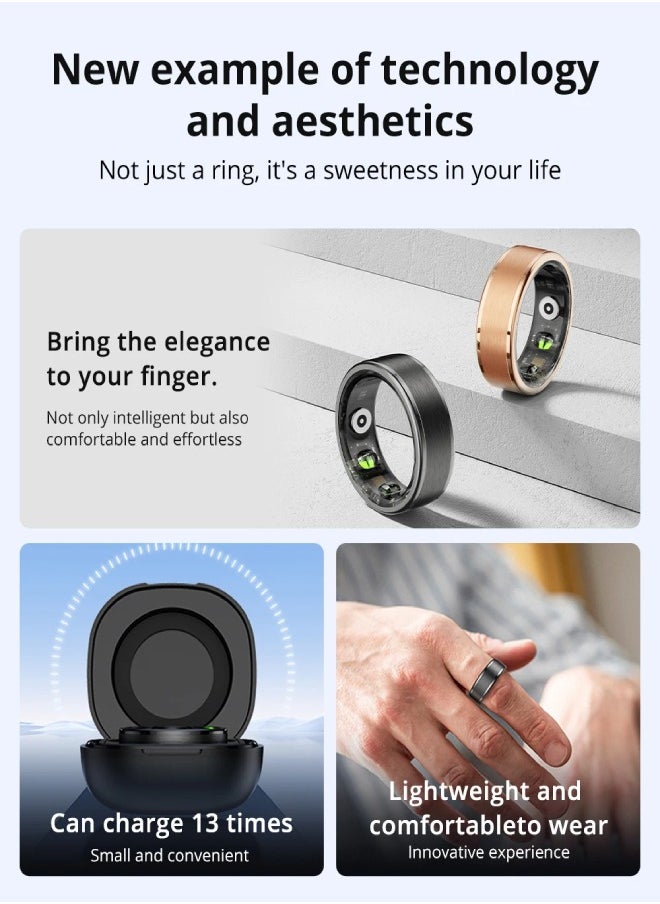 COLMI R03 Smart Ring Men Women, Long Battery Life , Health Monitor, IP68 & 5ATM Waterproof, Multi-sport Mode