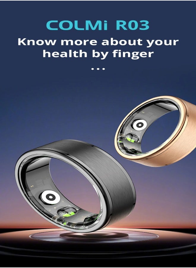 COLMI R03 Smart Ring Men Women, Long Battery Life , Health Monitor, IP68 & 5ATM Waterproof, Multi-sport Mode