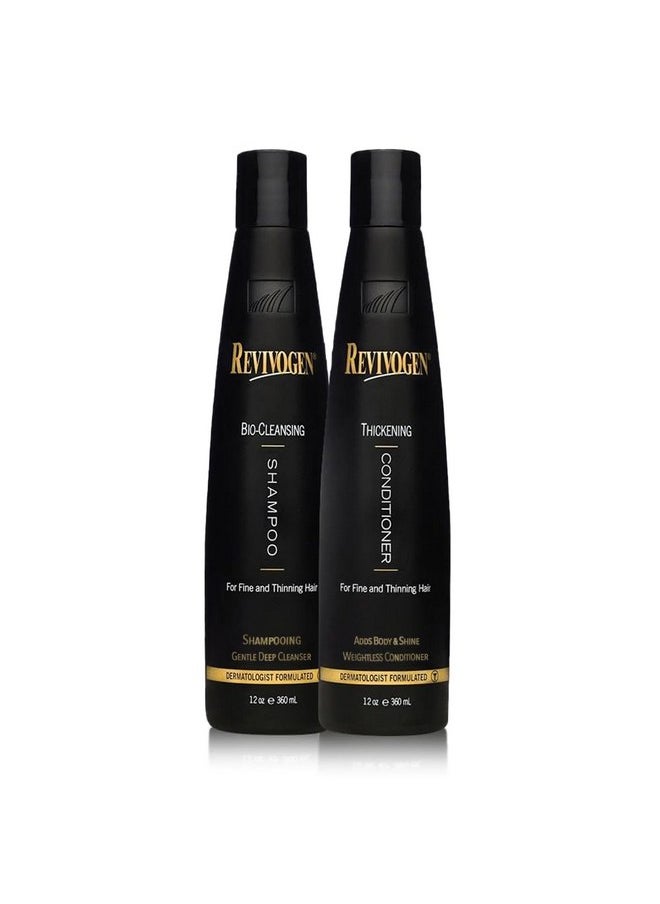 Revivogen MD Bio-Cleansing Shampoo and Conditioner for Thinning Hair, DHT Blocker Shampoo, Hair Loss Shampoo, Shampoo Thinning Hair, Conditioner for Thinning Hair, Hair Loss Conditioner 12oz