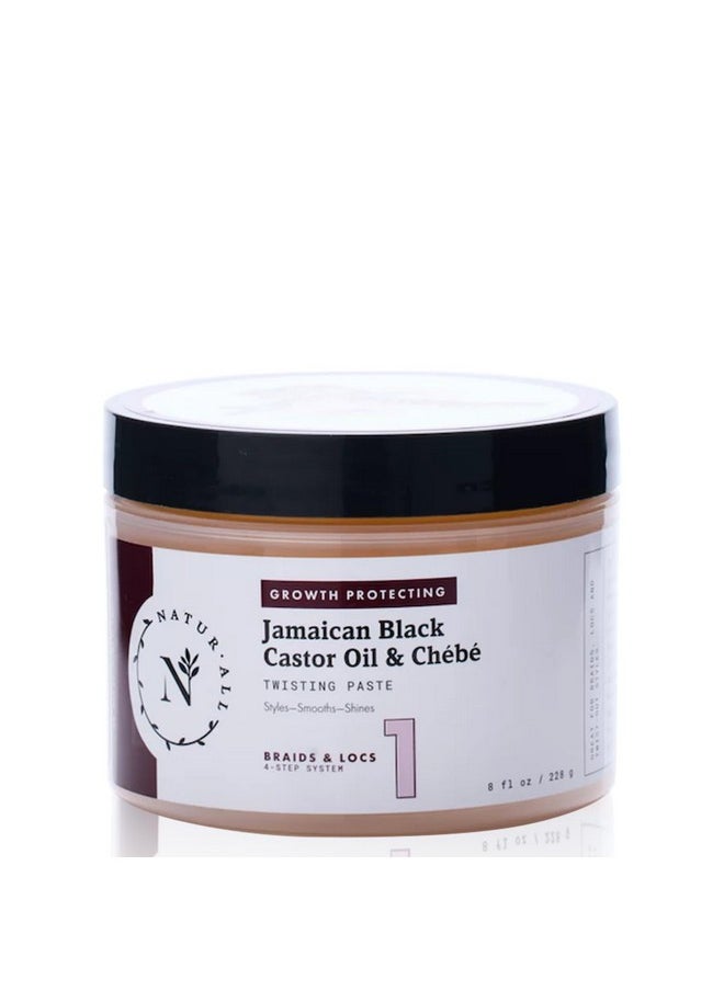 Jamaican Black Castor Oil & Chebe Braiding Gel - Sulfate-Free Loc Gel For Retwists, Locs & Braids - Growth Protecting Twist Gel Creates A High Hold & Shine Without Flaking Or Buildup (8 Oz)