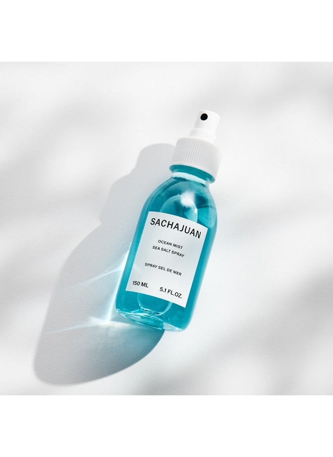 Sachajuan Ocean Mist Spray - Non-Sticky Styling Sea Salt Spray with Travel Size and Heat Protectant - Perfect for Creating Hair Definition and Texture - 5.1 oz + 1.7 oz + Packette