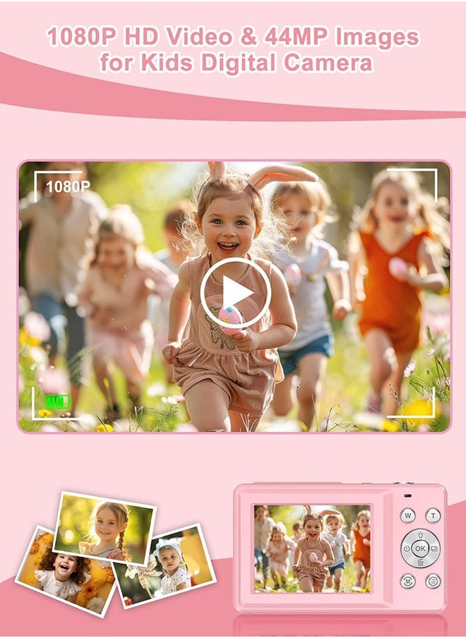 44MP HD Digital Camera with 32GB Card, Compact Photo Camera with 1080P Video, 2.4