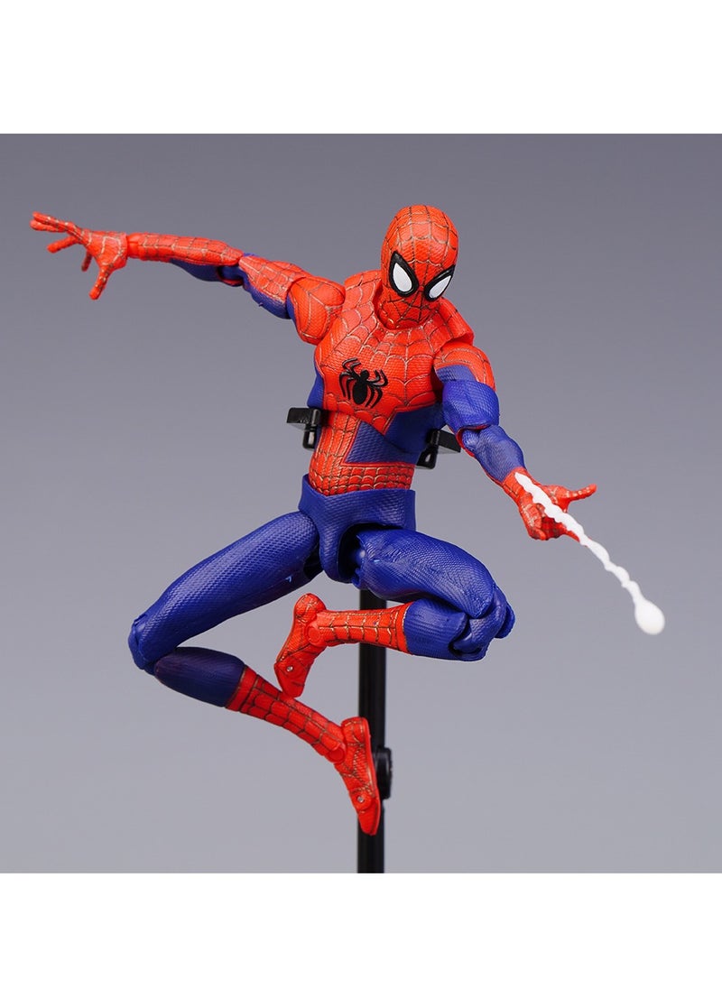 Spider-Man parallel universe fat Peter Parker hands-on doll model, PVC model toy decoration collection gift 20cm