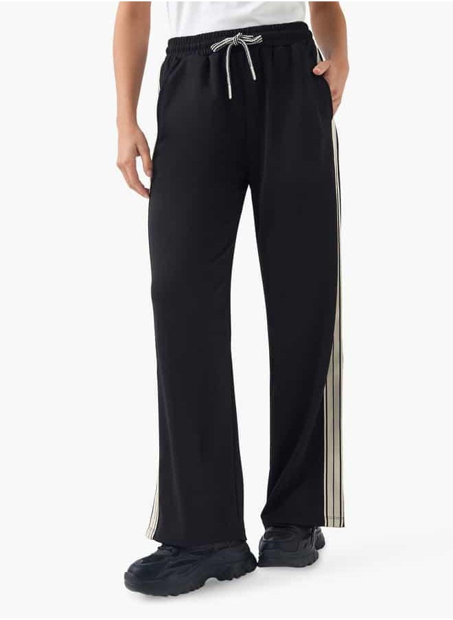 2Xtremz Tape Detail Jog Pants with Pockets and Drawstring Closure