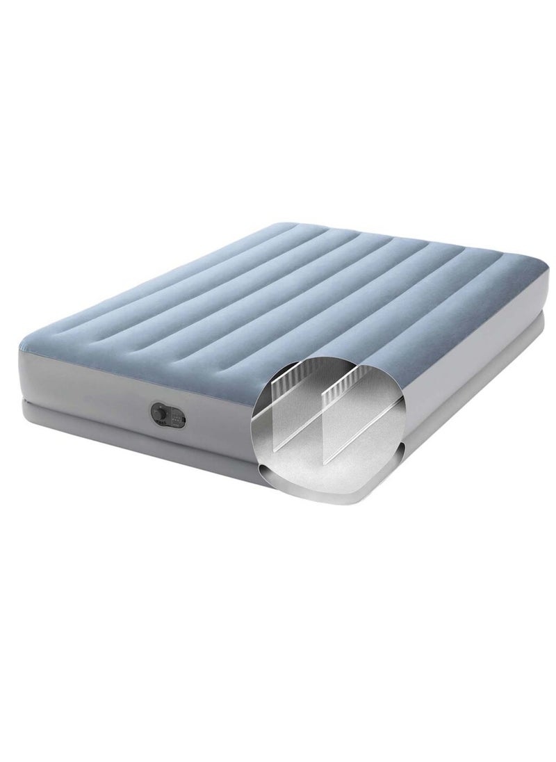 Dura-Beam Plus Comfort Queen Air Bed Queen Dura-Beam Comfort Plush High-Rise Inflatable Air Mattress With Built In Pump For Travel And Camping Air Bed With Fastfill Usb Pump 203X152X36CM Airbed Fibertech Technology