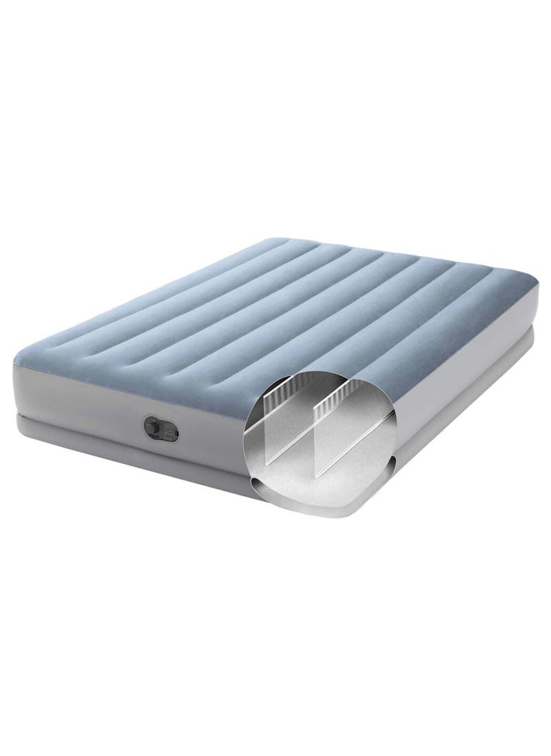Dura-Beam Plus Comfort Queen Air Bed Queen Dura-Beam Comfort Plush High-Rise Inflatable Air Mattress With Built In Pump For Travel And Camping Air Bed With Fastfill Usb Pump 203X152X36CM Airbed Fibertech Technology