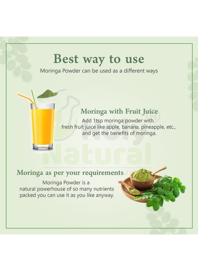 Holy Natural Moringa Powder (500Gm), Known As Moringa Oleifera, Drumstick, Horseradish, Miracle, Ben, And Shigru Tree Leaf Powder. For Skin, Hair, And Good Health.