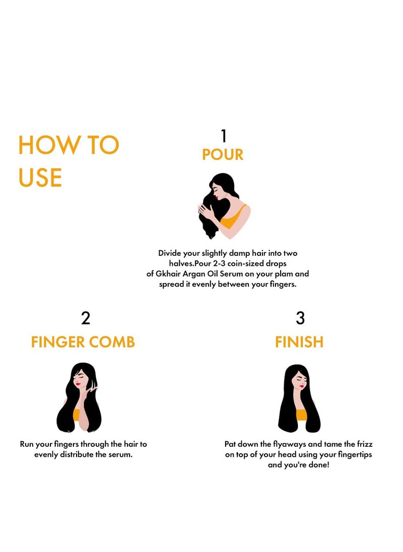 Hair Global Keratin Argan Oil Serum 50ml For Women Hair Straightening And Smoothening Provides Instant Shine Softness Strength And Nourishment