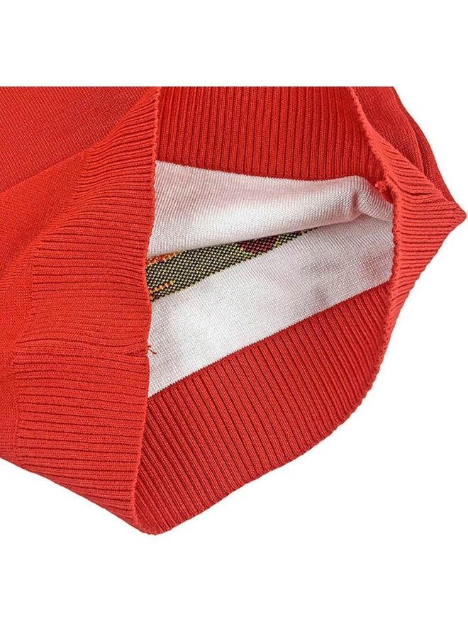 Red Rolling Dino cardigan Sweater for Kids
